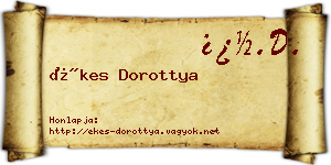 Ékes Dorottya névjegykártya